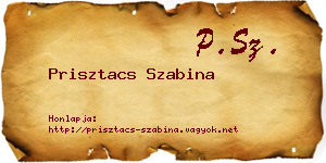 Prisztacs Szabina névjegykártya